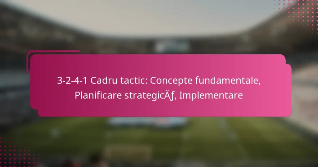 3-2-4-1 Cadru tactic: Concepte fundamentale, Planificare strategică, Implementare