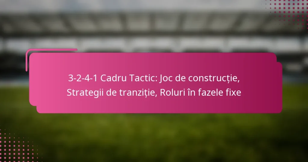 3-2-4-1 Cadru Tactic: Joc de construcție, Strategii de tranziție, Roluri în fazele fixe