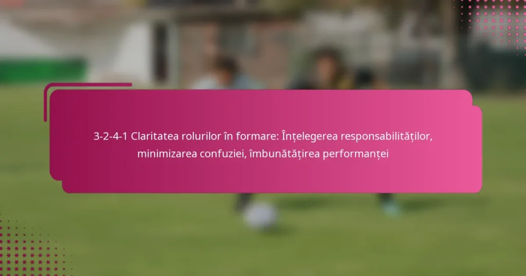 3-2-4-1 Claritatea rolurilor în formare: Înțelegerea responsabilităților, minimizarea confuziei, îmbunătățirea performanței