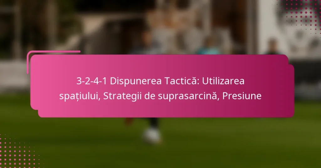 3-2-4-1 Dispunerea Tactică: Utilizarea spațiului, Strategii de suprasarcină, Presiune