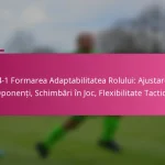 3-2-4-1 Formarea Adaptabilitatea Rolului: Ajustarea la Oponenți, Schimbări în Joc, Flexibilitate Tactică