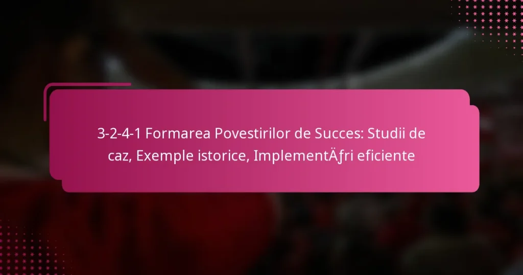 3-2-4-1 Formarea Povestirilor de Succes: Studii de caz, Exemple istorice, Implementări eficiente