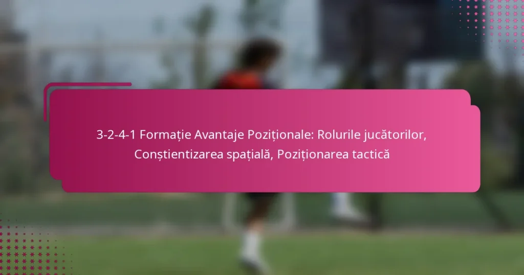 3-2-4-1 Formație Avantaje Poziționale: Rolurile jucătorilor, Conștientizarea spațială, Poziționarea tactică