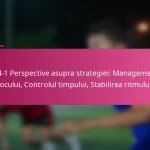 3-2-4-1 Perspective asupra strategiei: Managementul jocului, Controlul timpului, Stabilirea ritmului