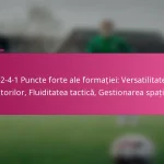 3-2-4-1 Puncte forte ale formației: Versatilitatea jucătorilor, Fluiditatea tactică, Gestionarea spațiului