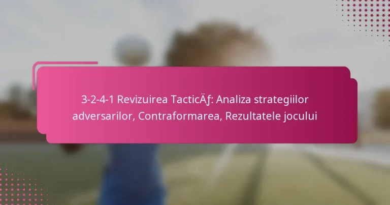 3-2-4-1 Revizuirea Tactică: Analiza strategiilor adversarilor, Contraformarea, Rezultatele jocului