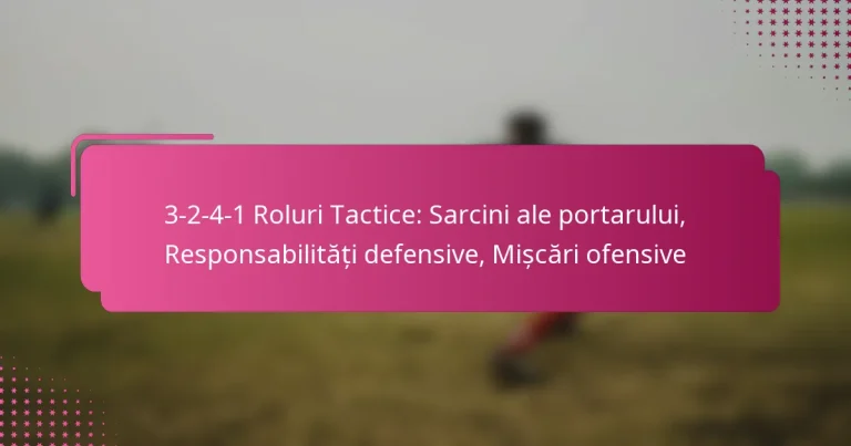 3-2-4-1 Roluri Tactice: Sarcini ale portarului, Responsabilități defensive, Mișcări ofensive