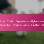 3-2-4-1 Tactici: Exploatarea slăbiciunilor adversarului, Tempo-ul jocului, Faulturi tactice