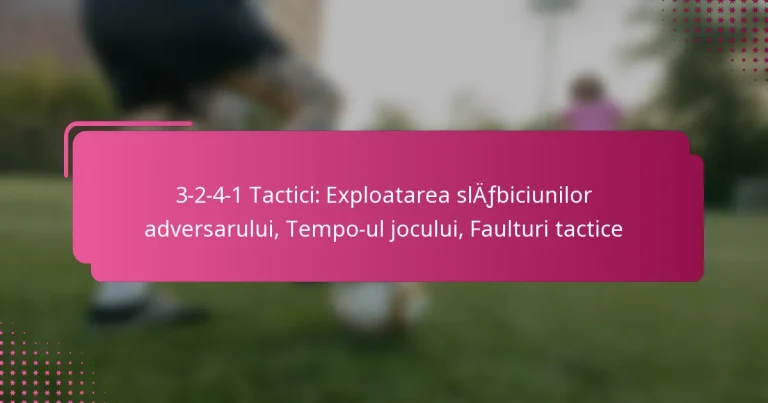 3-2-4-1 Tactici: Exploatarea slăbiciunilor adversarului, Tempo-ul jocului, Faulturi tactice