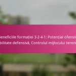 Beneficiile formației 3-2-4-1: Potențial ofensiv, Stabilitate defensivă, Controlul mijlocului terenului