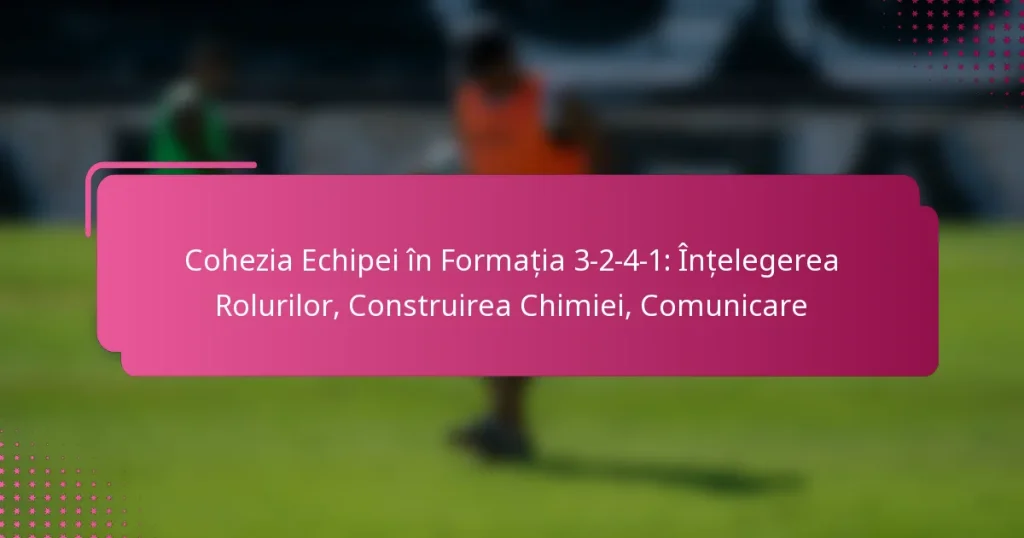 Cohezia Echipei în Formația 3-2-4-1: Înțelegerea Rolurilor, Construirea Chimiei, Comunicare