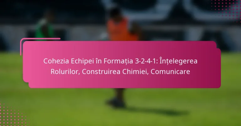Cohezia Echipei în Formația 3-2-4-1: Înțelegerea Rolurilor, Construirea Chimiei, Comunicare