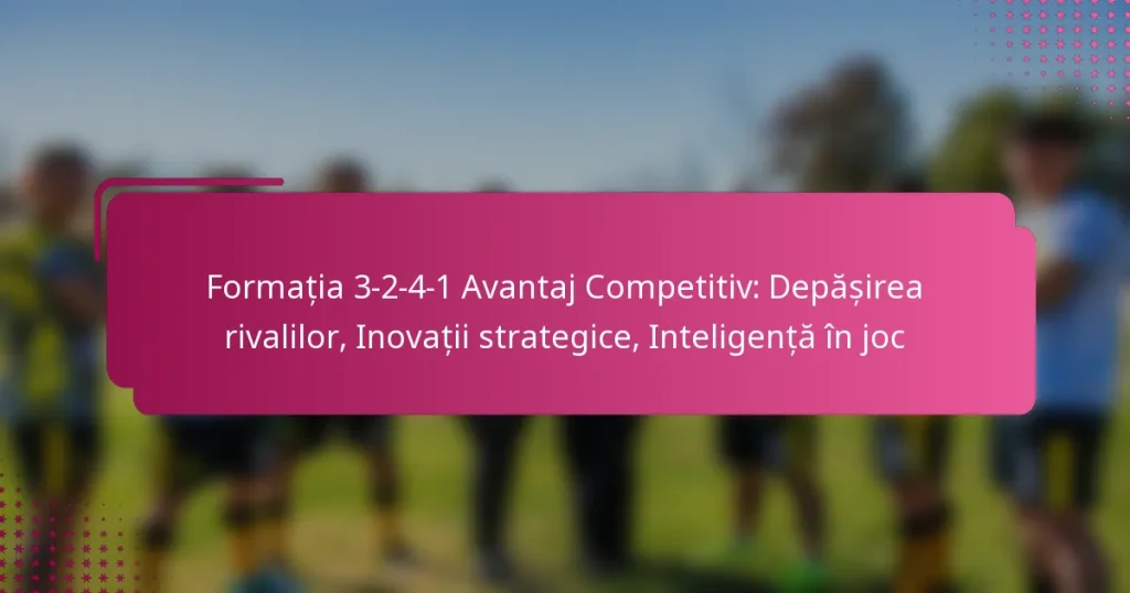 Formația 3-2-4-1 Avantaj Competitiv: Depășirea rivalilor, Inovații strategice, Inteligență în joc