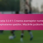 Formația 3-2-4-1: Crearea avantajelor numerice, Exploatarea spațiilor, Mișcările jucătorilor