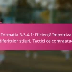 Formația 3-2-4-1: Eficiență împotriva diferitelor stiluri, Tactici de contraatac