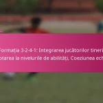 Formația 3-2-4-1: Integrarea jucătorilor tineri, Adaptarea la nivelurile de abilități, Coeziunea echipei