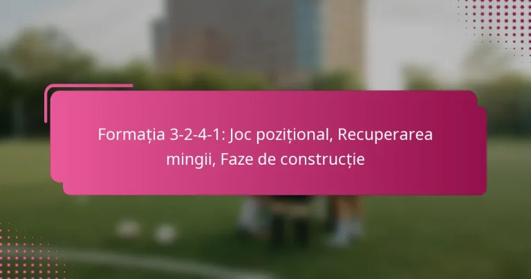 Formația 3-2-4-1: Joc pozițional, Recuperarea mingii, Faze de construcție