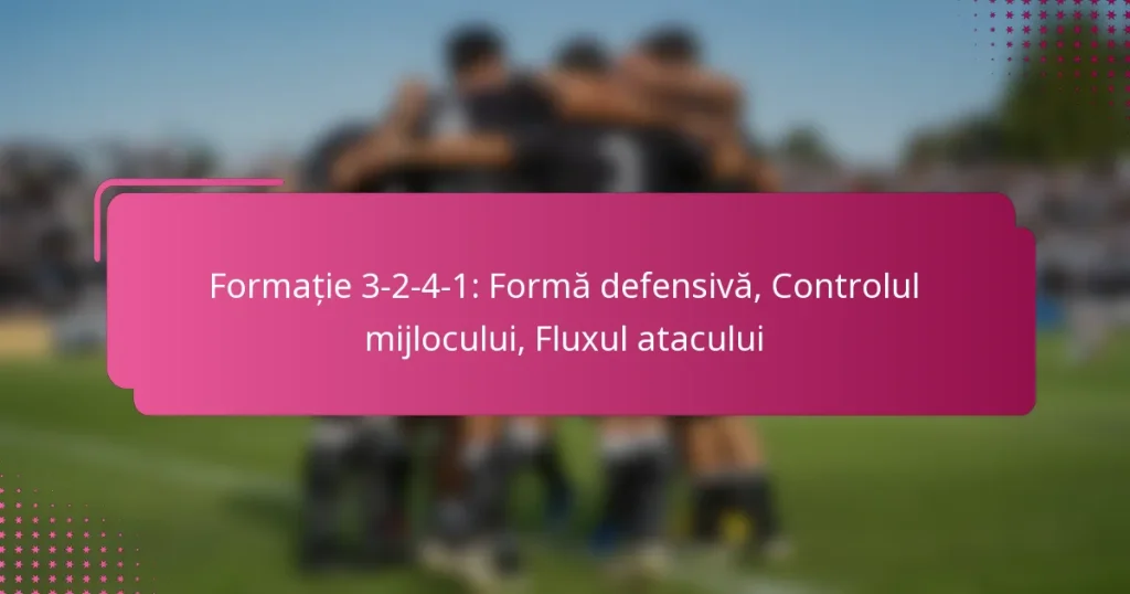 Formație 3-2-4-1: Formă defensivă, Controlul mijlocului, Fluxul atacului