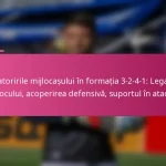 Îndatoririle mijlocașului în formația 3-2-4-1: Legarea jocului, acoperirea defensivă, suportul în atac