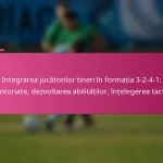 Integrarea jucătorilor tineri în formația 3-2-4-1: Mentoriate, dezvoltarea abilităților, înțelegerea tacticii