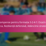 Recompense pentru formația 3-2-4-1: Ocazii de a marca, Reziliență defensivă, Adâncime strategică