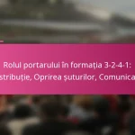 Rolul portarului în formația 3-2-4-1: Distribuție, Oprirea șuturilor, Comunicare