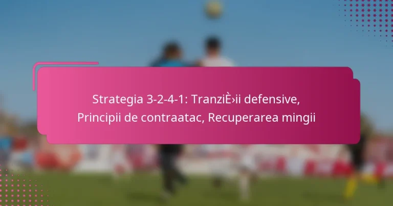 Strategia 3-2-4-1: Tranziții defensive, Principii de contraatac, Recuperarea mingii