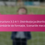 Structura 3-2-4-1: Distribuția jucătorilor, Schimbările de formație, Scenariile meciului